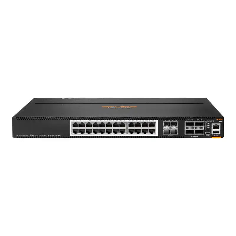 HPE Aruba Networking CX 8100 24x10GBase-T 4x10G SFP+ 4x40 - 100G QSFP28 Switch - Commutateur - C3 - Géré ... (R9W88AABB)_1